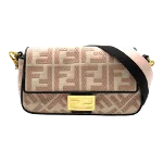 Beige Canvas Fendi Baguette Mamma