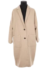 Beige Wool American Vintage Coat