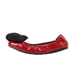 Red Leather Prada Flat Shoes