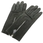 Grey Leather Hermès Gloves