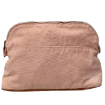 Pink Canvas Hermès Pouch