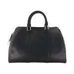 Black Leather Dior Bowling Bag