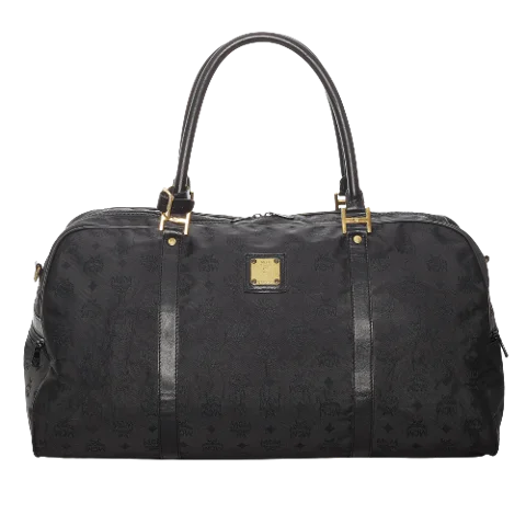 Black Nylon MCM Travel Bag