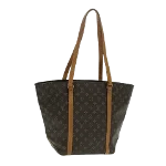 Brown Canvas Louis Vuitton Sac Shopping