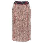 Red Wool Chanel Skirt