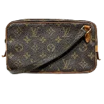 Brown Canvas Louis Vuitton Pochette Marly Bandouliere