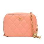 Orange Leather Chanel Crossbody Bag