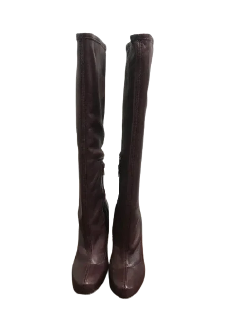 Burgundy Leather Chloé Boots