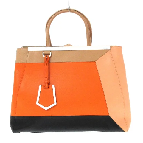 Orange Leather Fendi Handbag