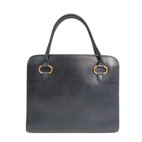 Navy Leather Delvaux Tote