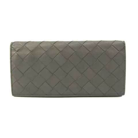 Grey Leather Bottega Veneta Wallet