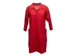 Red Fabric Issey Miyake Dress