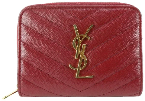 Red Leather Saint Laurent Wallet