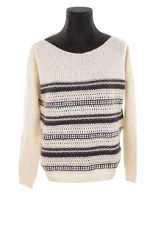 White Wool Sézane Sweater