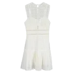 White Polyester Self Portrait Dress