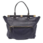Navy Leather Lanvin Tote