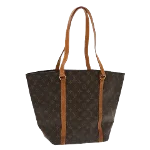 Brown Canvas Louis Vuitton Sac Shopping