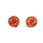 Orange Plastic Chanel Earrings