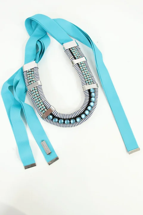 Blue Polyester Max Mara Necklace