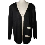 Black Canvas Salvatore Ferragamo Cardigan