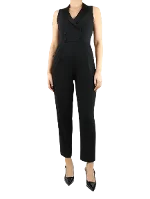 Black Polyester Alice + Olivia Jumpsuit