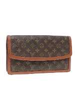 Brown Canvas Louis Vuitton Pochette Dame