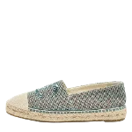 Green Fabric Chanel Espadrilles