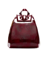 Red Leather Cartier Backpack