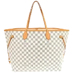 White Fabric Louis Vuitton Neverfull