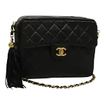 Black Leather Chanel Crossbody Bag