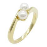 Gold Metal Mikimoto Ring