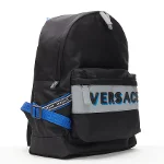 Black Nylon Versace Backpack