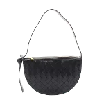 Black Leather Bottega Veneta Shoulder Bag