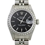 Black Glass Rolex Watch