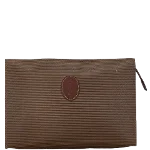 Brown Canvas Yves Saint Laurent Clutch