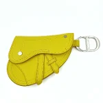 Yellow Leather Dior Key Chain
