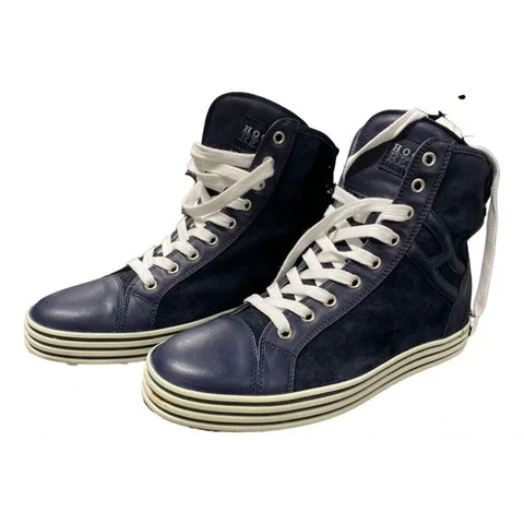 Blue Fabric Hogan Sneakers