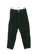 Green Cotton Mugler Pants