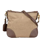 Beige Canvas Prada Crossbody Bag