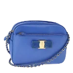 Blue Leather Salvatore Ferragamo Crossbody Bag