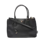 Black Leather Prada Galleria Bag