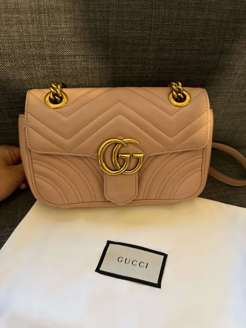 Pink Leather Gucci Crossbody Bag