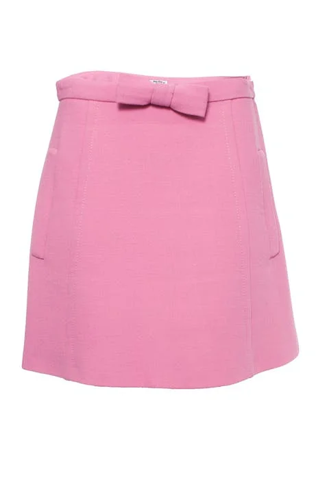 Pink Wool Miu Miu Skirt