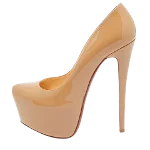 Beige Fabric Christian Louboutin Heels