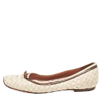 Beige Fabric Bottega Veneta Flats