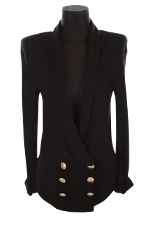 Black Viscose Balmain Vest