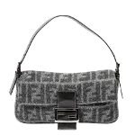 Grey Canvas Fendi Baguette