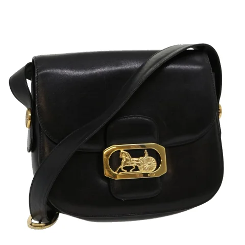 Black Leather Celine Crossbody Bag
