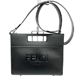 Black Leather Fendi Clutch