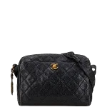 Black Leather Chanel Crossbody Bag